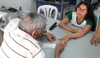 Biometria idoso 107 anos Pedreiras