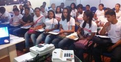 Os primeiros a receber visita do TRE-MA foram os alunos do curso de Gestão Empresarial do Instit...