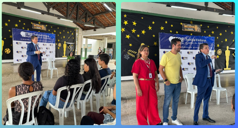 Democracia e cidadania são temas de conversa com estudantes do IFMA Campus Maracanã