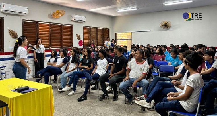 TRE-MA EJE-MA promove ação de cidadania no Centro Educa Mais Professora Maria do Socorro Almeida EJE Maranhão promove ação de cidadania no Centro Educa Mais Professora Maria do Socorro Almeida