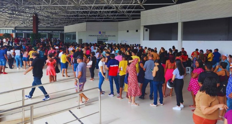 TRE-MA Fechamento do Cadastro 2024 Sede provisória do Fórum Eleitoral de São Luís na manhã do dia 6 de maio
