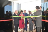 Desenlace da fita inaugural em Colinas