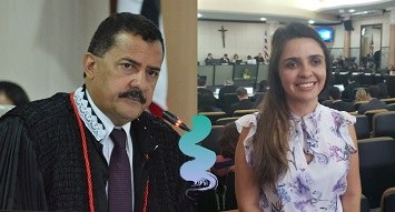 Desembargador José Joaquim e a juíza Lavínia Coelho