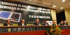 O ministro Tarcísio Vieira de Carvalho, do Tribunal Superior Eleitoral, proferiu a palestra de a...
