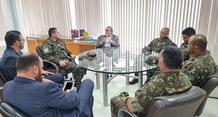 27/03/2023 - Presidente José Luiz recebe visita do general Marcus Vinicius Gomes Bonifacio