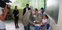 Votação simulada biométrica Pinheiro