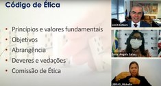 Print de palestra de Auditor federal sobre ética e integridade para órgãos da Rede de Controle