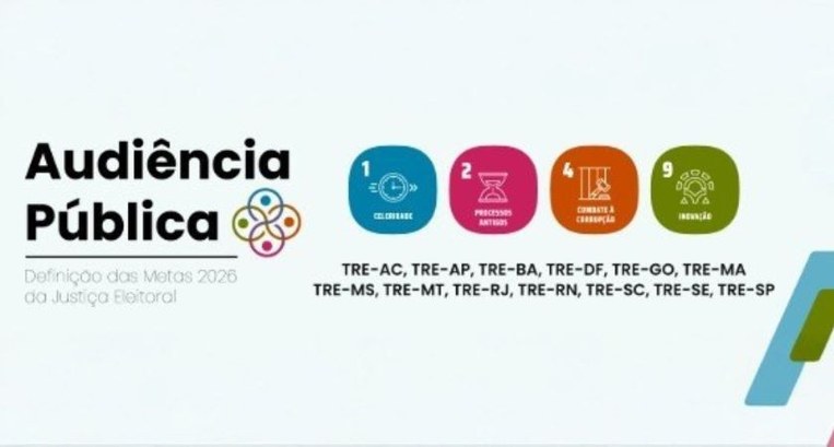 TRE-MA - Audiência pública debaterá metas nacionais da Justiça Eleitoral para 2026 Audiência pública debaterá metas nacionais da Justiça Eleitoral para 2026