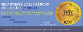 Campanha I do 3º Ciclo do selo ideias e boas práticas de eleições 2016