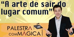 Convite para a palestra com mágica "a arte de sair do lugar comum 