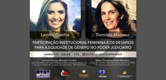 Igualdade de gênero no Judiciário será tema de evento digital no canal da ESMAM no Youtube