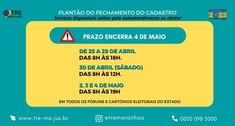 Plantão de atendimento abril e maio 2022