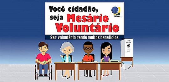 Logomarca oficial do projeto Mesário voluntário no TRE-MA.