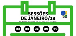Calendário das Sessões de Janeiro 2018