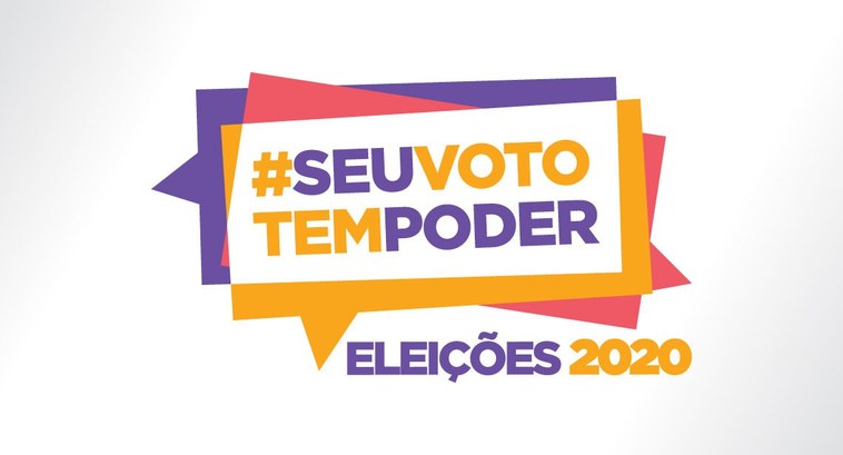 Logo Eleições 2020 produzido pelo TSE